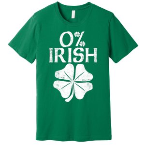 0% Irish Shamrock Happy Go Lucky Charm St Patricks Day Green Premium T-Shirt