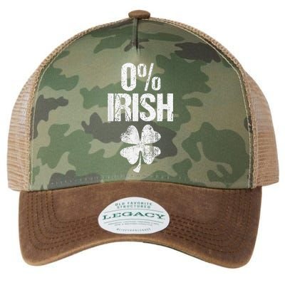 0 Irish With Clover Funny St Patrick's Day Legacy Tie Dye Trucker Hat