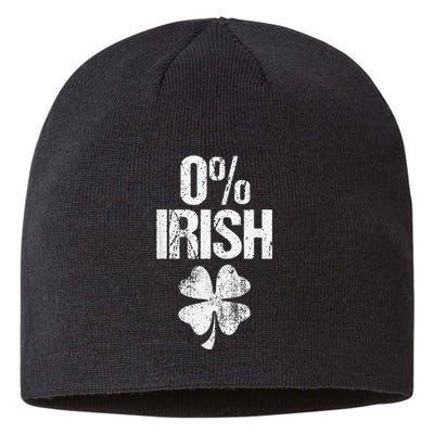 0 Irish With Clover Funny St Patrick's Day Sustainable Beanie