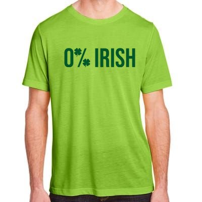 0% Irish Zero Percent Funny St Patricks Day Adult ChromaSoft Performance T-Shirt