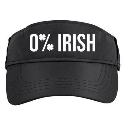0% Irish Zero Percent Funny St Patricks Day Adult Drive Performance Visor