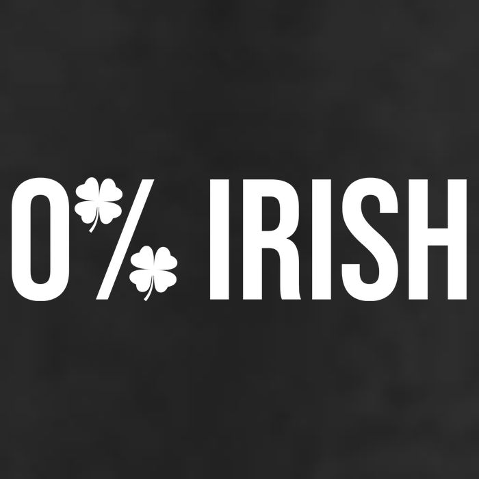 0% Irish Zero Percent Funny St Patricks Day Adult Drive Performance Visor