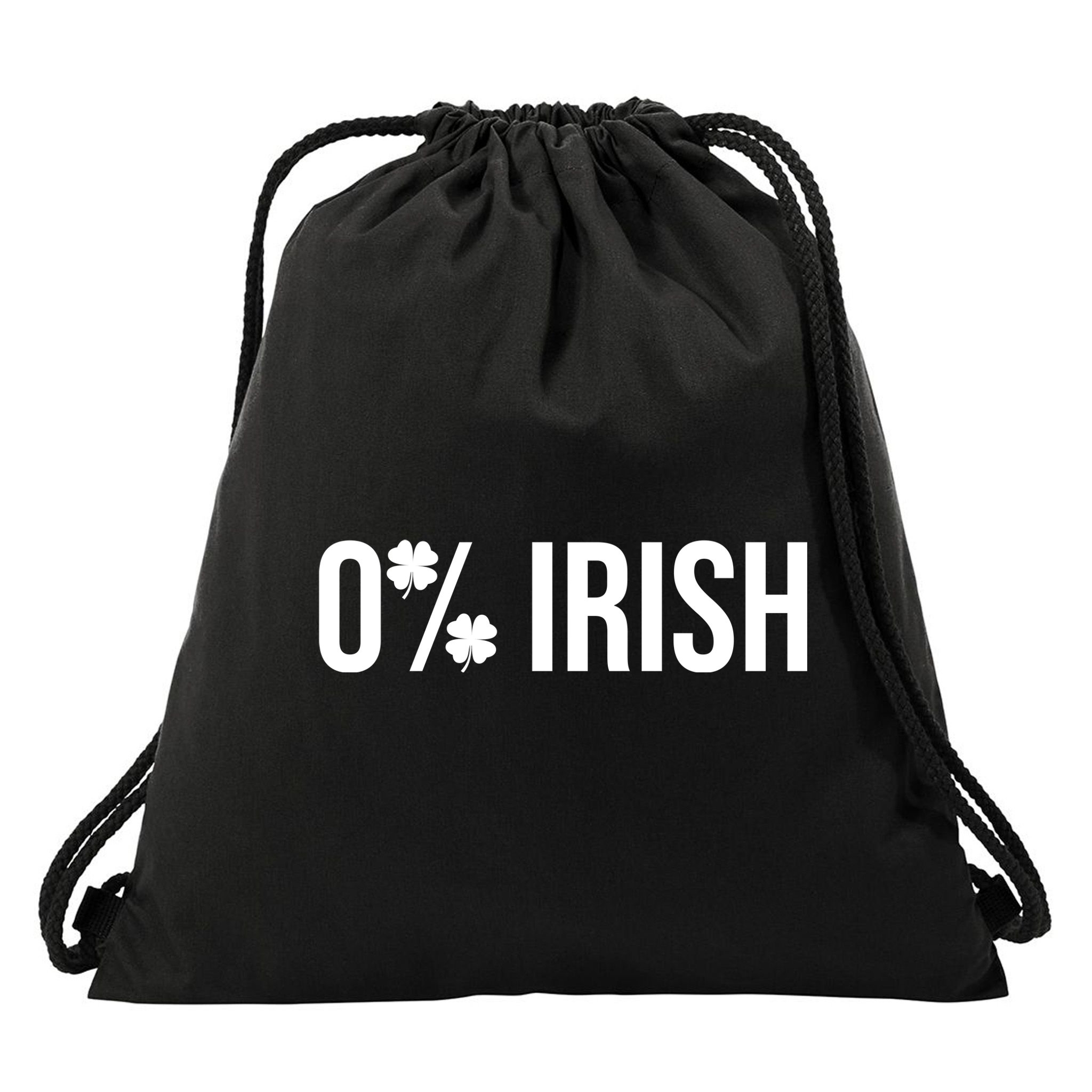 0% Irish Zero Percent Funny St Patricks Day Drawstring Bag