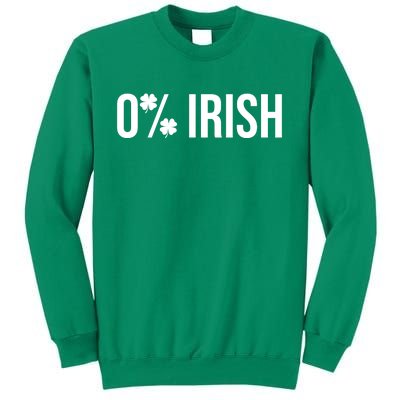 0% Irish Zero Percent Funny St Patricks Day Sweatshirt