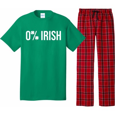 0% Irish Zero Percent Funny St Patricks Day Pajama Set