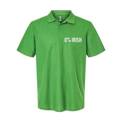 0% Irish Zero Percent Funny St Patricks Day Softstyle Adult Sport Polo