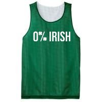 0% Irish Zero Percent Funny St Patricks Day Mesh Reversible Basketball Jersey Tank