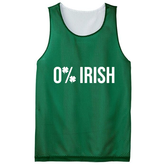 0% Irish Zero Percent Funny St Patricks Day Mesh Reversible Basketball Jersey Tank