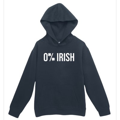 0% Irish Zero Percent Funny St Patricks Day Urban Pullover Hoodie