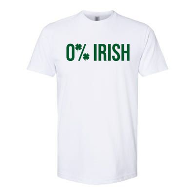 0% Irish Zero Percent Funny St Patricks Day Softstyle CVC T-Shirt