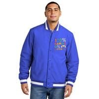 0% Listening 100% Gaming Funny Gamer Video Game Lovers Fun Gift Insulated Varsity Jacket