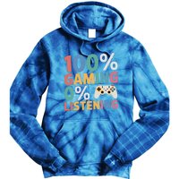 0% Listening 100% Gaming Funny Gamer Video Game Lovers Fun Gift Tie Dye Hoodie