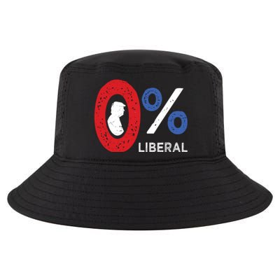 0% Liberal Vote President Trump Republican Us Flag Patriotic Cool Gift Cool Comfort Performance Bucket Hat