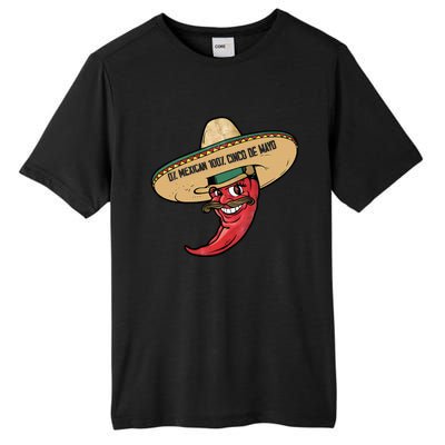 0 Mexican 100 Cinco De Mayo Funny Chilli Tall Fusion ChromaSoft Performance T-Shirt