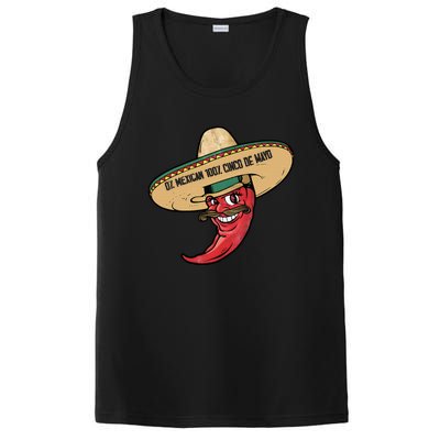 0 Mexican 100 Cinco De Mayo Funny Chilli PosiCharge Competitor Tank