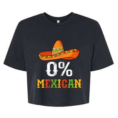 0% Mexican Cinco De Mayo Fiesta Sombrero Bella+Canvas Jersey Crop Tee