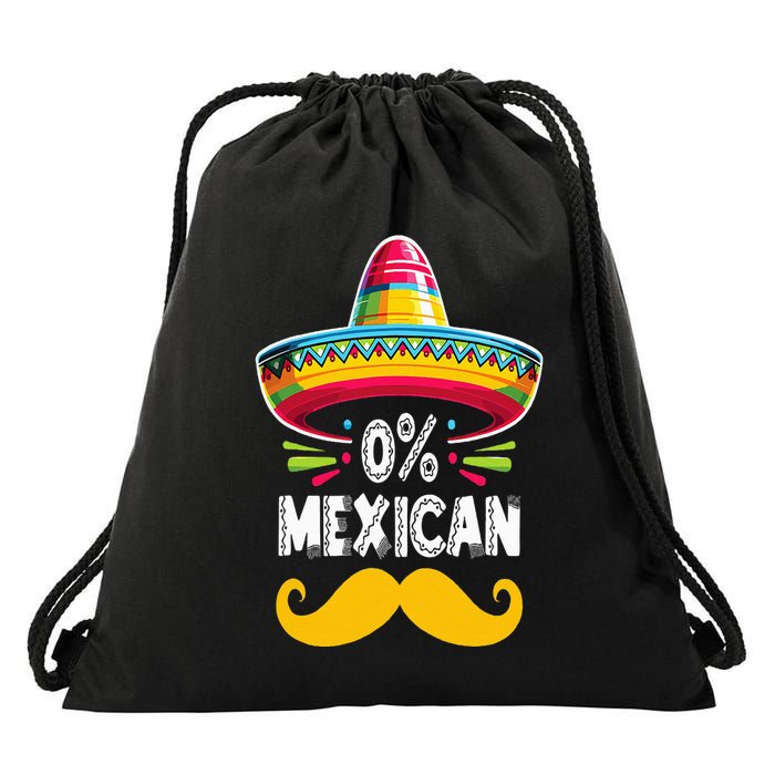 0 Mexican Cinco De Mayo Fiesta Sombrero And Mustache Funny Drawstring Bag