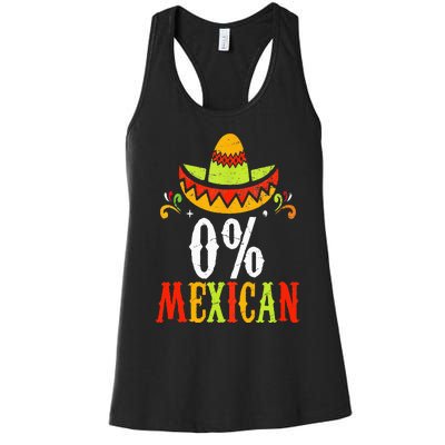 0 Mexican Cinco De Mayo Fiesta Sombrero Women's Racerback Tank