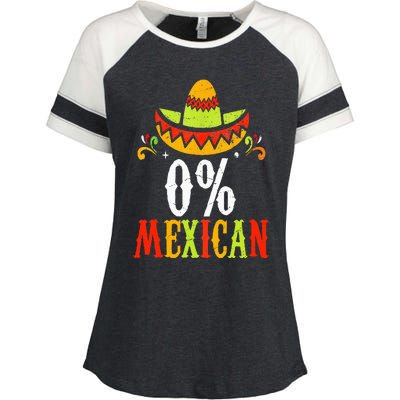 0 Mexican Cinco De Mayo Fiesta Sombrero Enza Ladies Jersey Colorblock Tee