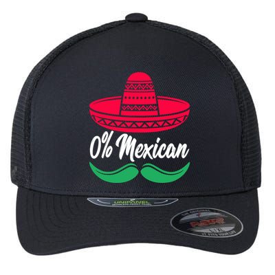 0% Mexican Funny Cinco De Mayo Flexfit Unipanel Trucker Cap