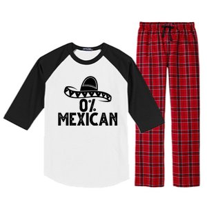 0% Mexican Funny Cinco De Mayo Raglan Sleeve Pajama Set