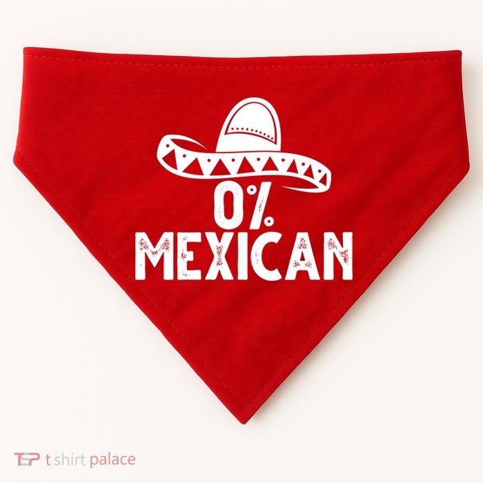 0% Mexican Funny Cinco De Mayo USA-Made Doggie Bandana