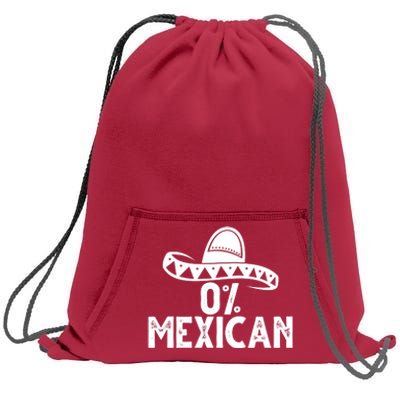 0% Mexican Funny Cinco De Mayo Sweatshirt Cinch Pack Bag