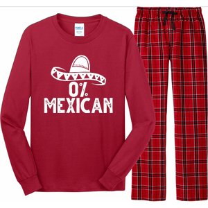 0% Mexican Funny Cinco De Mayo Long Sleeve Pajama Set