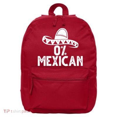0% Mexican Funny Cinco De Mayo 16 in Basic Backpack