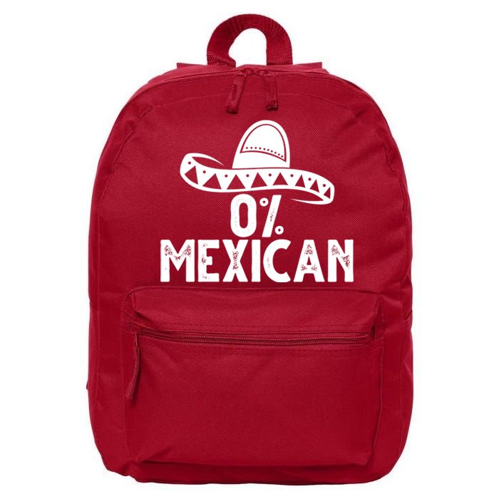 0% Mexican Funny Cinco De Mayo 16 in Basic Backpack