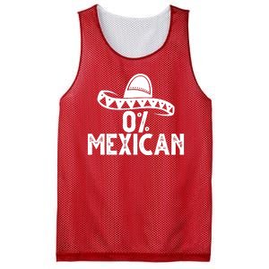 0% Mexican Funny Cinco De Mayo Mesh Reversible Basketball Jersey Tank