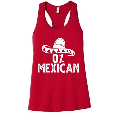 0% Mexican Funny Cinco De Mayo Womens Tank Top