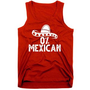 0% Mexican Funny Cinco De Mayo Tank Top