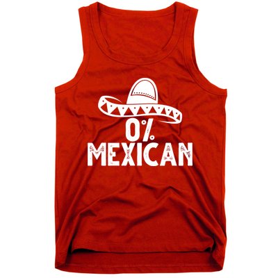 0% Mexican Funny Cinco De Mayo Tank Top