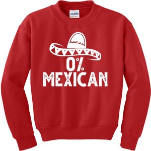 0% Mexican Funny Cinco De Mayo Kids Sweatshirt