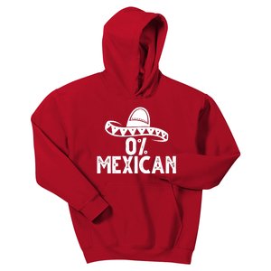 0% Mexican Funny Cinco De Mayo Kids Hoodie