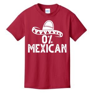 0% Mexican Funny Cinco De Mayo Kids T-Shirt