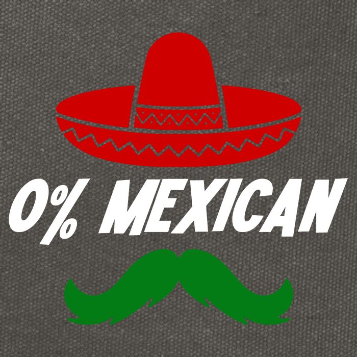 0% Mexican Fiesta Party Cinco De Mayo Funny Cotton Canvas Backpack