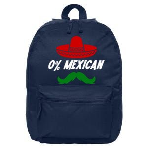 0% Mexican Fiesta Party Cinco De Mayo Funny 16 in Basic Backpack