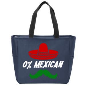 0% Mexican Fiesta Party Cinco De Mayo Funny Zip Tote Bag