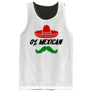 0% Mexican Fiesta Party Cinco De Mayo Funny Mesh Reversible Basketball Jersey Tank