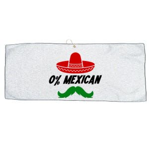 0% Mexican Fiesta Party Cinco De Mayo Funny Large Microfiber Waffle Golf Towel