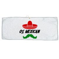 0% Mexican Fiesta Party Cinco De Mayo Funny Large Microfiber Waffle Golf Towel