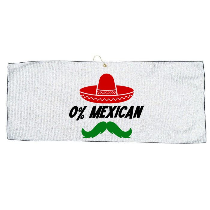 0% Mexican Fiesta Party Cinco De Mayo Funny Large Microfiber Waffle Golf Towel