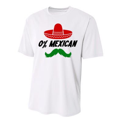 0% Mexican Fiesta Party Cinco De Mayo Funny Performance Sprint T-Shirt