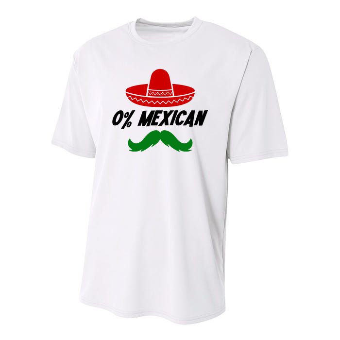 0% Mexican Fiesta Party Cinco De Mayo Funny Youth Performance Sprint T-Shirt