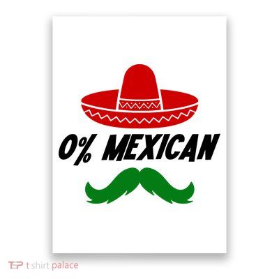 0% Mexican Fiesta Party Cinco De Mayo Funny Poster