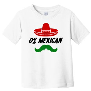 0% Mexican Fiesta Party Cinco De Mayo Funny Toddler T-Shirt