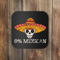 0 Mexican Skull Sombrero Vintage Coaster