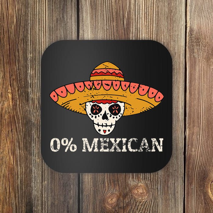 0 Mexican Skull Sombrero Vintage Coaster